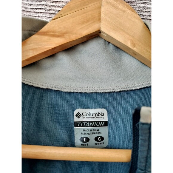 Columbia Titanium Large Blue  Lightweight Pullover Zip Up Jacket - Picture 4 of 6